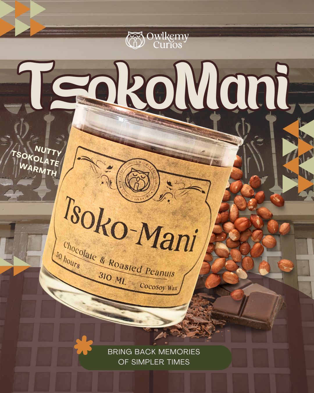 TsokoMani – Chocolate Peanut Scented Candle